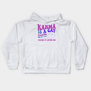 Karma Is A Cat Kids Hoodie